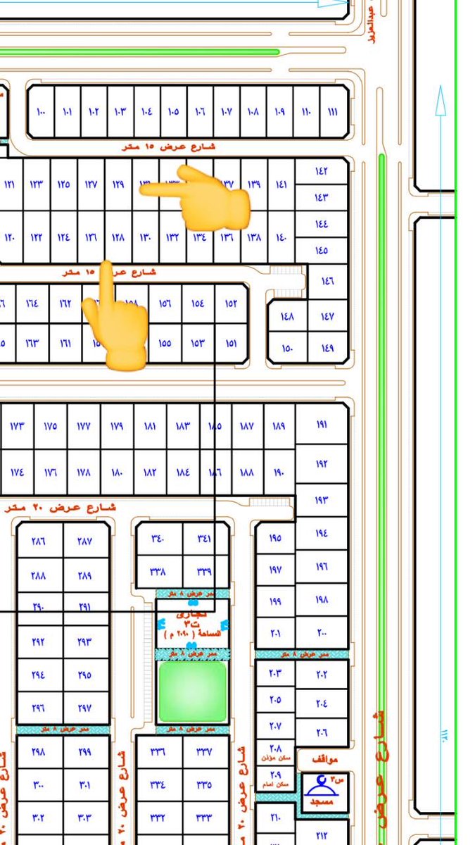 للبيع فى مخطط السحيم ثلاث ارضى بلكه١٢٦ و١٢٨ و١٢٩  مساحه كل قطعه ٨٢٠ الاجمالى المساحه ٢٤٦٠ شارع ١٥ اللضلاع للقطعه الوحده ٢،٥ فى٤٠  السوم ٣٨٠ الف قيمه ودلاله الحد ٣٨٠ الف صافى غير مباشر #نجران_الان