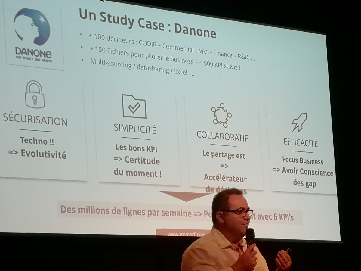 EkomAK's tweet image. Limiter les KPI pour avoir une base commune d&apos;information pour piloter les actions et faciliter la collaboration. 
Danone est passé de 600 KPI à 6 indispensables + 46 complémentaires.

#webInReims #bigdata