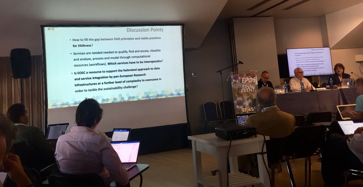 Day3 @ EPOS IP meeting in Madrid with ENVRIFAIR: EPOS practical solutions to Data Interoperability & FAIRness event; relevant experts, scientists, international initiatives & #Research #Infrastructure will share experiences and practices on data interoperability & FAIRNESS