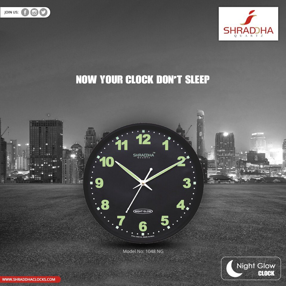 shakti14939384's tweet photo. Now your clock don't sleep....#NightGlow #ShraddhaQuartz

#Shraddha #Quartz #ClockMaker #ClockManufacturer #ClockDesigner #Interior #Gifts #Giftware #WallClock #Clocks #GiftIdea #Products #Design #Gift #Time #Clock

Call Or WhatsApp: +91 98792 84204
🌐 https://t.co/SJGMoxaasI https://t.co/SkHYlQKp8R