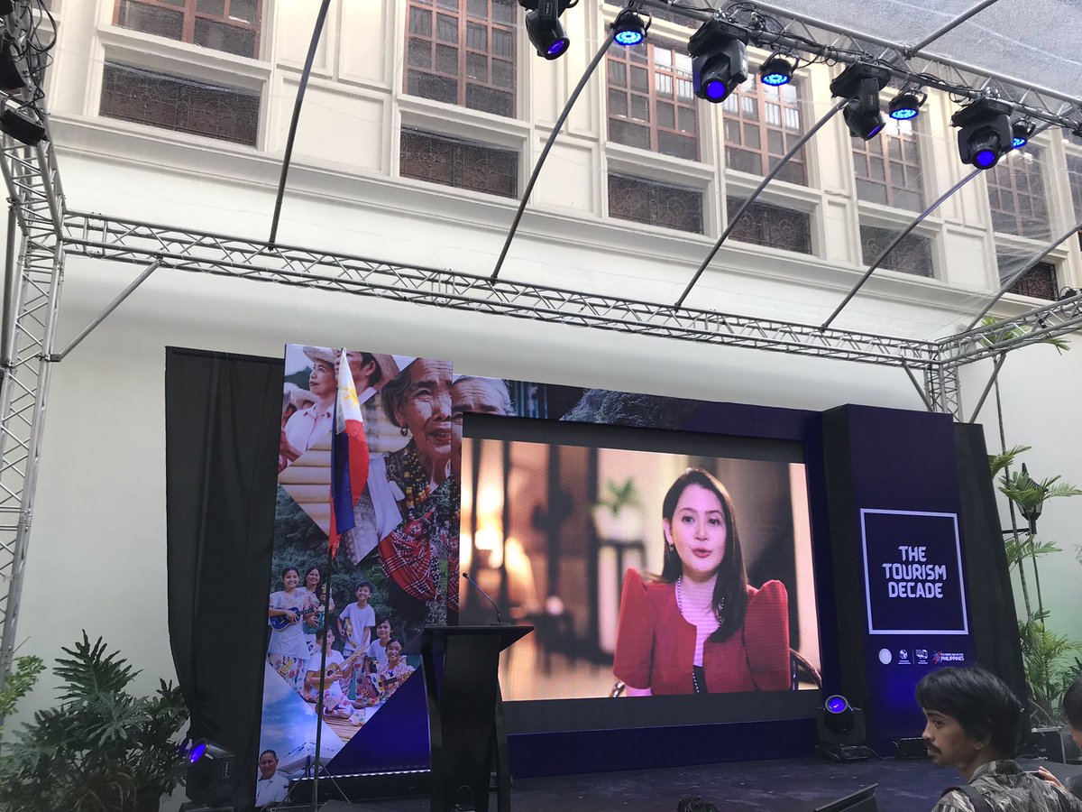 DOT Sec. Puyat delivers her message through a video recording; she highlights the success of the Tourism Act of 2009 for the tourism industry to develop and flourish <a href="/gmanews/">GMA News</a>