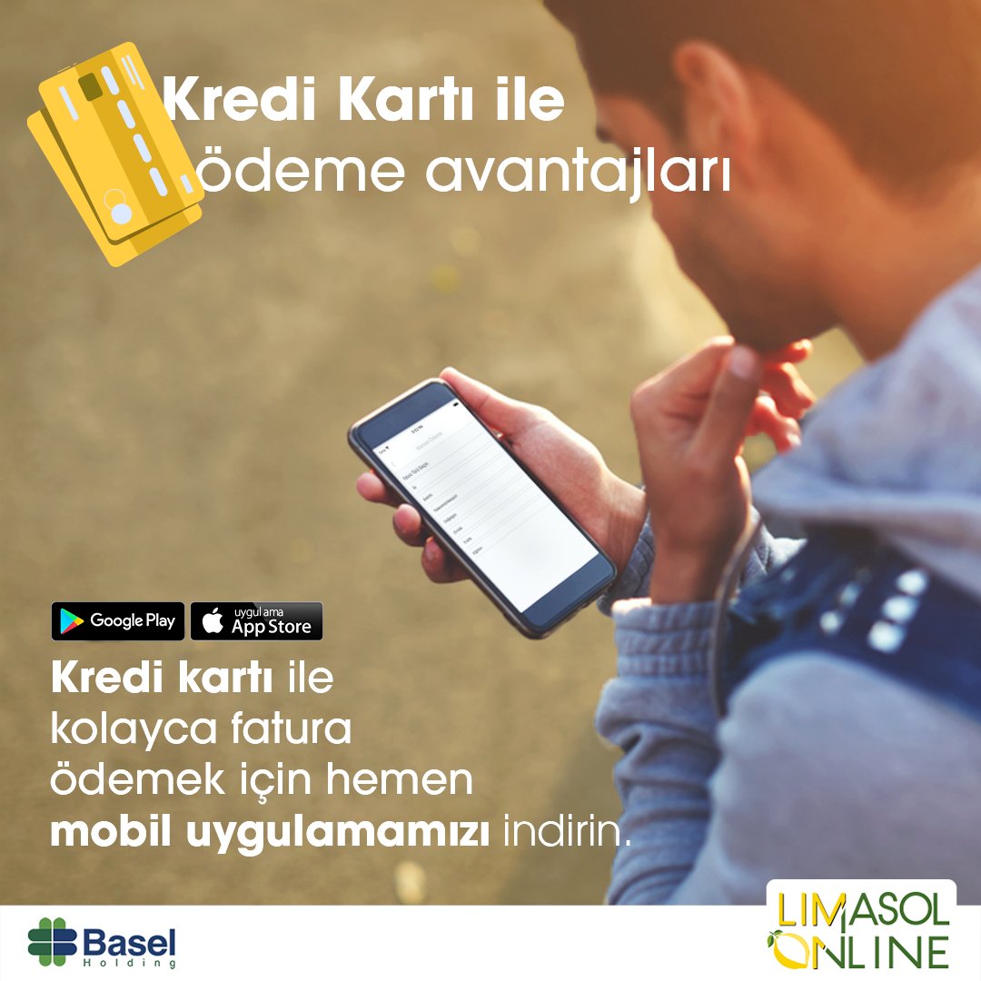 Kredi kartı ile kolayca fatura ödeme avantajlarından faydalanmak için hemen LİMON Fatura Sistemleri mobil uygulamamızı indirin.

#KKTC #girne #lefkoşa #magusa #mağusa #kıbrıs #güzelyurt #lapta #iskele #karpaz #gazimağusa #baselholding #limasolonline #onlineödeme