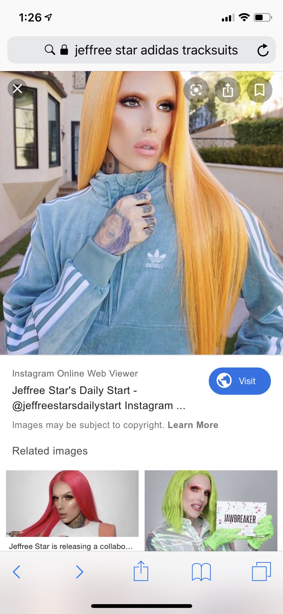 jeffree star adidas tracksuit
