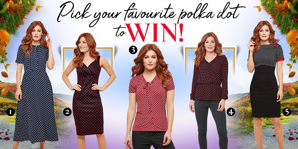 joebrowns's tweet photo. It's competition time! 🤩
Simply RT, like this post and pick your favourite polka dot piece numbered 1-5 below and you could #WIN it! 
T&amp;C's apply - Good luck!

#lovejoebrowns #joebrowns #giveaway #win #competition #prize #competitiontime #polkadots https://t.co/Z7V4jQxyq1