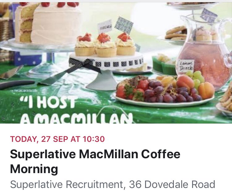 Superlative_Rec's tweet photo. Looking forward to the MacMillan coffee morning today at the Superlative HQ - we hope you can all make it and donate to such a great cause while having some fun! Happy Friday all 🙌 https://t.co/dohFM9u3Li