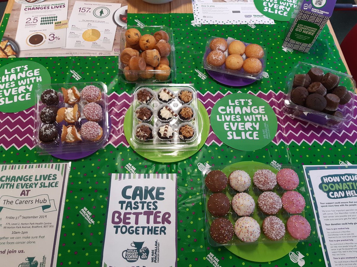 The Carers Hub is hosting a coffee morning today 10am-12noon. Join us for coffee and chat in support of Macmillan Cancer Support - the worlds biggest coffee morning. Come on in, "Lets Brew This" together. <a href="/BDCFT/">BDCFT NHS</a> @macmillancoffee