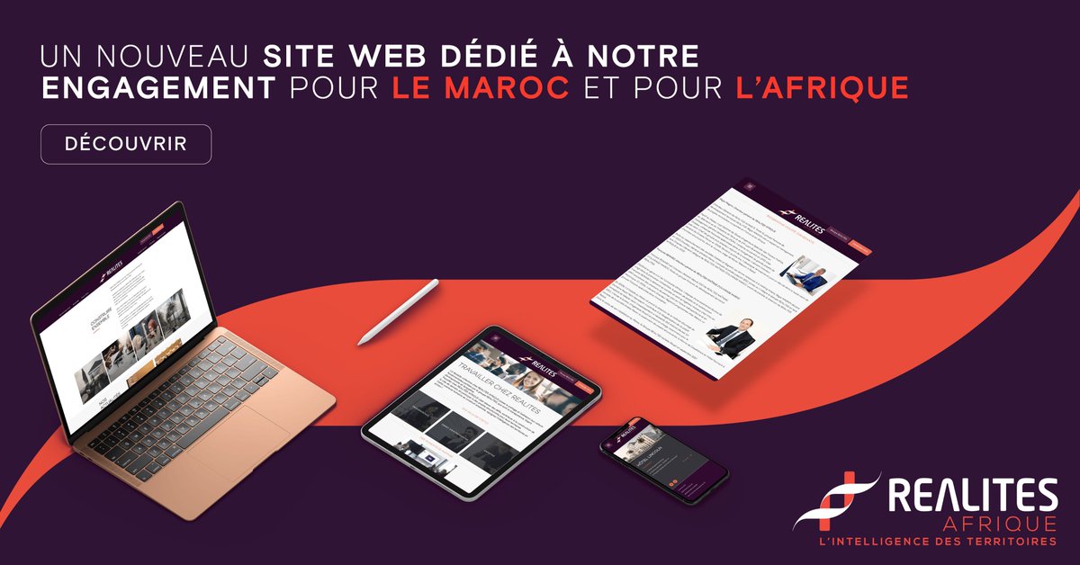 REALITESAfrique's tweet photo. REALITES AFRIQUE lance aujourd'hui son nouveau site corporate, https://t.co/Wt6rm2YYzB.

Cette vitrine a pour vocation d’installer et de développer l’image de #REALITESAFRIQUE au #Maroc et sur le reste du continent Africain. 

Bonne navigation ! 
👇
https://t.co/230xD2Bgru https://t.co/238mP0a8YO