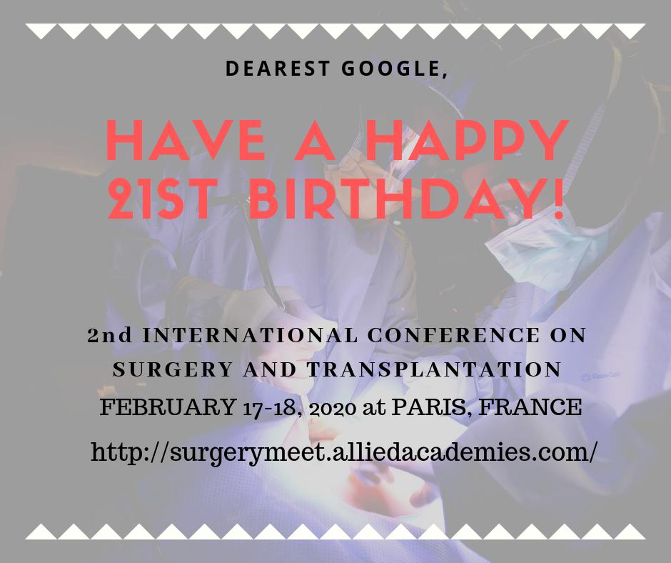 surgery2k20's tweet photo. A popular Web search engine-to organize the world's information and make it universally accessible and useful
Wishes from https://t.co/RVNmgENOOX

#google #surgery #surgeon #doctor #nurse #surgeryconference https://t.co/okjWcqubIJ