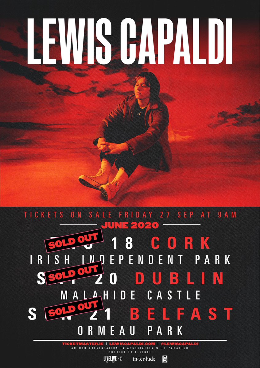 ABSOLUTELY SPEECHLESS... 60,000 TICKETS JUST SOLD OUT IN IRELAND &amp; N IRELAND IN SECONDS!!!!!!!!!! 😭😭😭

not entirely sure how this happened to me, can’t tell u how buzzing I am to see all of you next year! ❤🙏🏻🎉 X