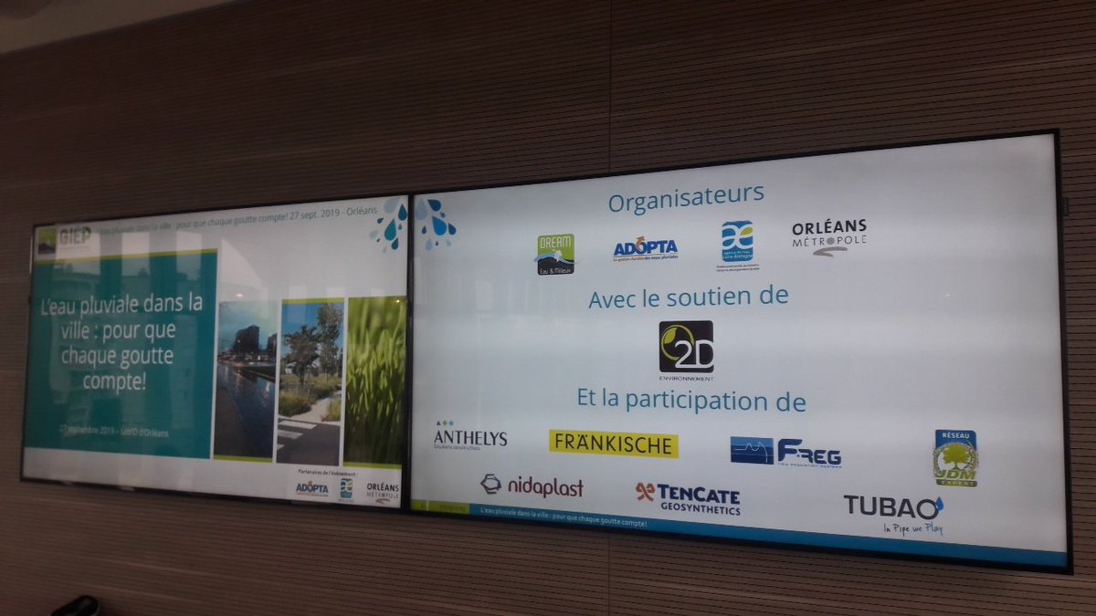 Poursuite du Road trip : aujourd'hui journée technique "L'eau pluviale dans la ville : pour que chaque goutte compte !" à Orléans. Content d'y être présent car les organisateurs ont bien fait les choses et le public dense et compétent ! <a href="/pole_dream/">DREAM Eau & Milieux</a> @OrleansMetropol