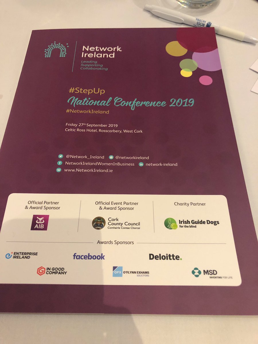 All set to be a fantastic day of empowerment, speakers and inspiration 👭

#NetworkIreland #StepUp