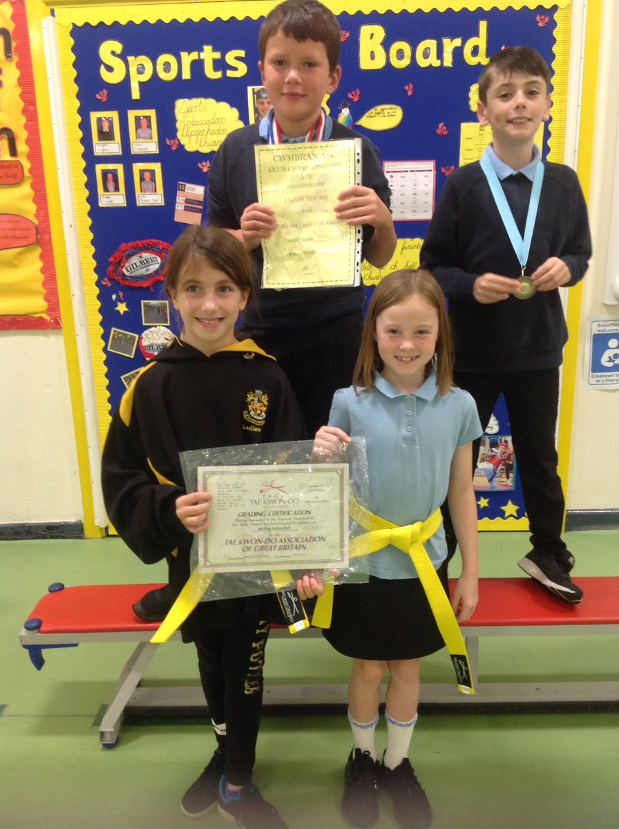 Griff_DEPUTY's tweet photo. More sporting achievements this week. Seren &amp; Willow earn their yellow belt, Jacob had two swimming medals and Oliver has been working hard at a recent tennis event. Congratulations to Rudi who is this week's Player of the Week for his football club 👏👏@Griff_HEAD @Griff_SPORT https://t.co/DohNOgtIqq