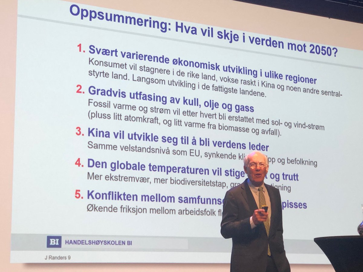 Jørgen Randers slår fast hvordan verden vil utvikle seg mot 2050 - på #Arkitekturdagen2019