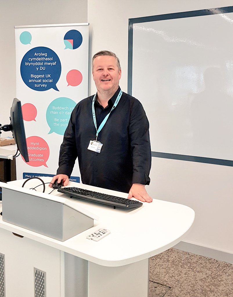 StudyUWTSD's tweet photo. Employability myths 😱? Call the myth-buster! Mark Thomas from @UWTSDCareers is ready to help you cut through to the truly helpful #careers information. First speaker at the  #Employability &amp; #Enterprise day for @athrofa level 6 students.
#FromHigherEdToHired @uwtsd https://t.co/WLHZCh9Bj5