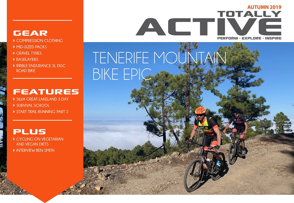 TotallyActive's tweet photo. Our autumn issue is out now and completely free to read.

Featuring epic #mountainbiking in #Tenerife, a chat with @the401challenge Ben Smith, #cycling on #vegan &amp; #vegetarian diets, trail running and The @GreatLakeland3D.

Read free ➡️➡️➡️ https://t.co/dNM9dVfYdd https://t.co/Qmmmkpm894