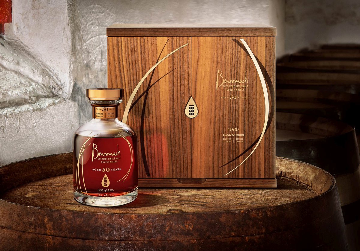 We can now announce the mystery dram in our @Benromach tasting on Saturday – it's the brand-new Benromach 1969 50yo. Tickets still available to try it, a cask sample and two fantastic 1970s-vintage drams. whiskyshow.com/london/what-s-…