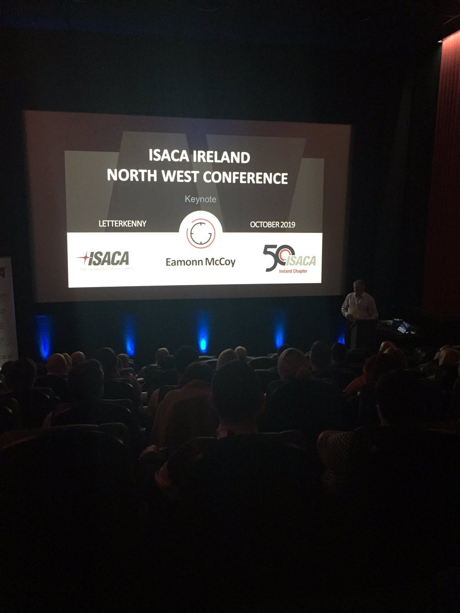 Pramerica (@pramerica_ire) on Twitter photo This year’s Keynote speaker Eamonn McCoy discussing 3rd Party implications within ISO27K
#ISACA19LKY #Pramerica #centurycinemas This year’s Keynote speaker Eamonn McCoy discussing 3rd Party implications within ISO27K
#ISACA19LKY #Pramerica #centurycinemas