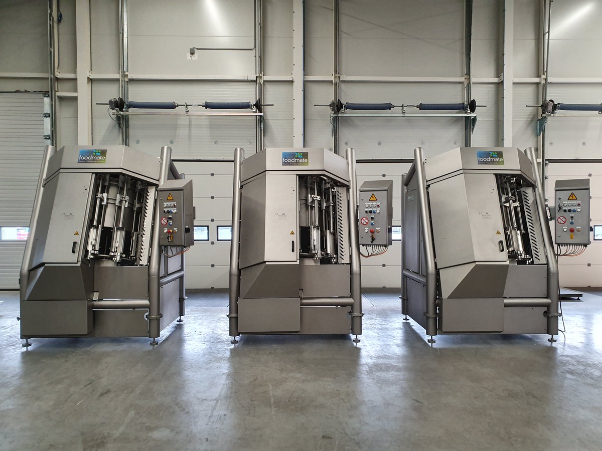 Foodmatebv's tweet photo. Three FM 8.50 Turkey deboning machines ready for shipment to our Russian customer. #solutions #turkey #deboning #efficiency https://t.co/ZfFCqAkIte