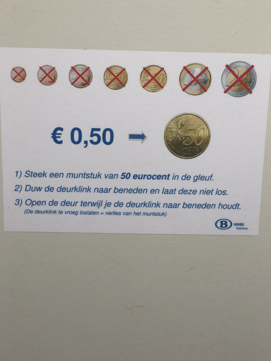 Bijna 17 euro voor een ticket #aalter naar #aarschot met #nmbs maar wel #50cent voor #Toilet @pendelaarwervik is dat overal zo?