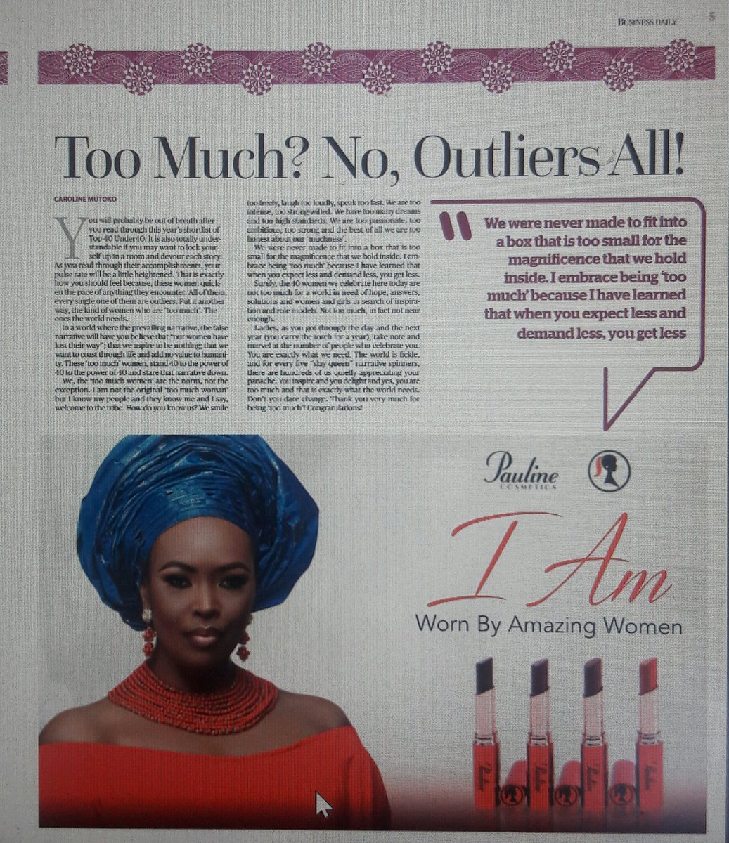 i_am_Auma's tweet photo. All hail the #SkillQueens! make way for @CarolineMutoko and the #Top40under40Women @mowteender_lucy @WinnieApiyo et al. https://t.co/1LTUkYfpMT
