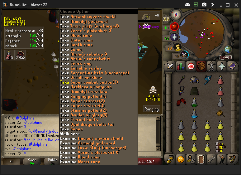 DolphinsOsrs's tweet photo. Don't worry, we're still pking. 👍. Last night's loots. https://t.co/BCNsnfncQD
