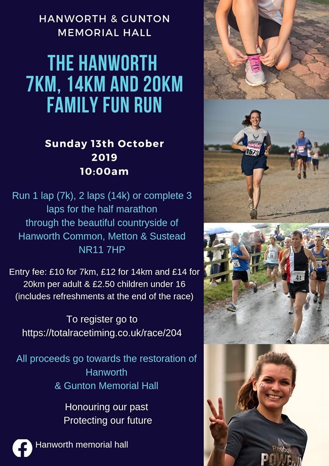 DeersGlade's tweet photo. Its not to late to enter!

Sunday 13th October, why not join us for a 7, 14 or 20km fun run!

All proceeds of the fun run will go towards the restoration of the Hanworth and Gunton Memorial Hall. 

We hope to see a lot of you there!

👇🏃‍♀️🏃‍♂️

#Running #7k #14k #20k #Funrun https://t.co/QgqKlSff5u