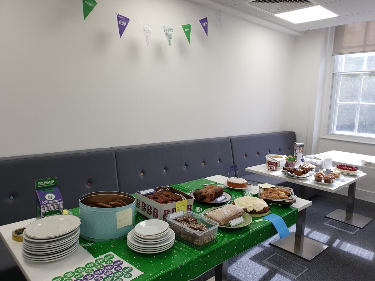 DaniCarlucci's tweet photo. Well done to everyone at @The_ACU! We're all set for #macmillancoffeemorning ☕🍰 https://t.co/5EYPkfo8zq