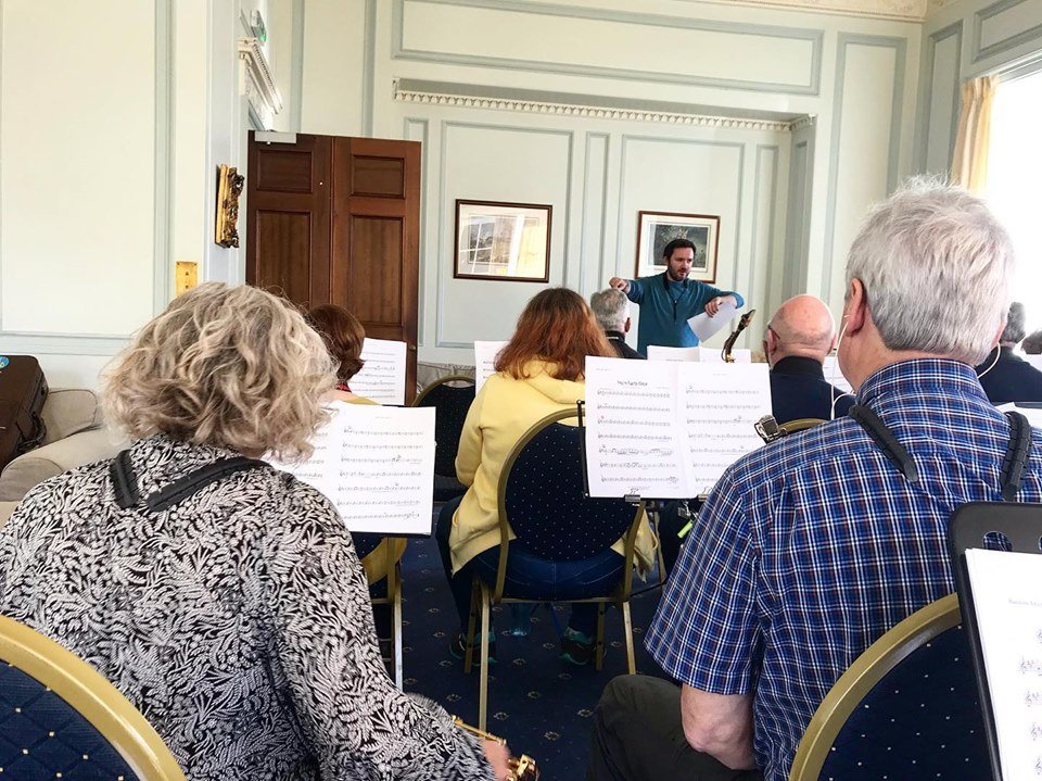 This is what an SSA large saxophone ensemble rehearsal looks like! A few pics from our recent course at @TheBurnScotland If you'd like to join in, why not come along to our next event - The Big Blaw! on 6th October scottishsaxophoneacademy.com/the-big-blaw