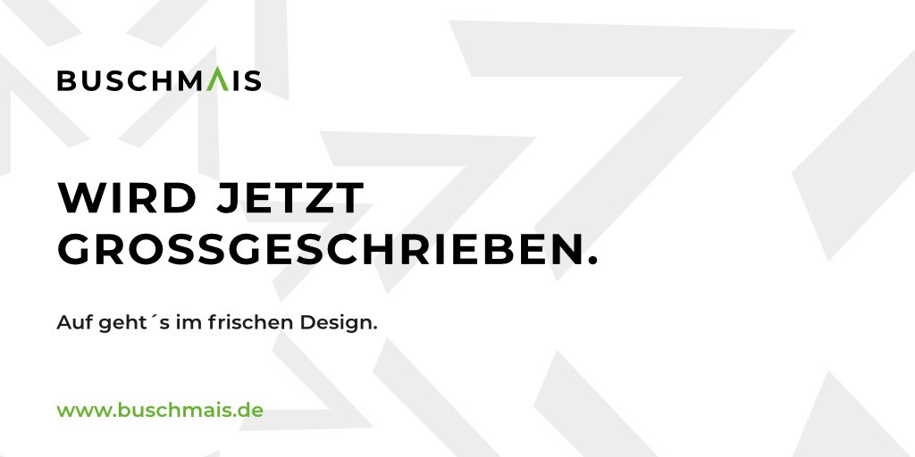 buschmais's tweet photo. BUSCHMAIS wird jetzt groß geschrieben! Wir freuen uns, Euch unser neues Logo & Design präsentieren zu dürfen - der ein oder andere hat es vielleicht schon beim #JSD2019 oder auf Flyern erspäht. Außerdem gibt’s von uns auch bald einen neuen Webauftritt..seid gespannt! #BUSCHMAIS https://t.co/ySx1Py5lUn