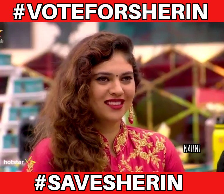 itsme_nalini's tweet photo. @vijaytelevision #voteforSherin #SaveSherin
#SherinShringar
#BiggBossTamil3 https://t.co/JTogqVOp3m