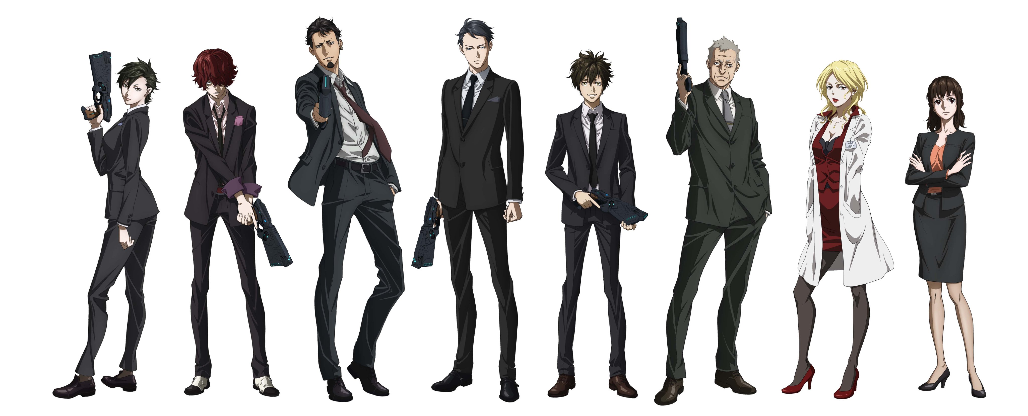 Psycho Pass サイコパス 公式 Psycho Pass サイコパス ３ 公安局刑事課ビジュアル公開 慎導灼 梶裕貴 炯 ミハイル イグナトフ 中村悠一 雛河翔 櫻井孝宏 廿六木天馬 大塚明夫 入江一途 諏訪部順一 如月真緒 名塚佳織 唐之杜志恩