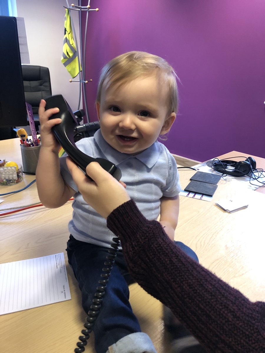 We have a new recruit in the office today, <a href="/KatiebarksHR/">Katie Barks - HR</a>'s little boy Arthur! We'll make a Recruitment Consultant out of you yet😉
We are so happy to have mum and baby here to share the fun during today's #macmillancoffeemorning! 👩‍👦

#recruitment #workingmum #coffeemorning