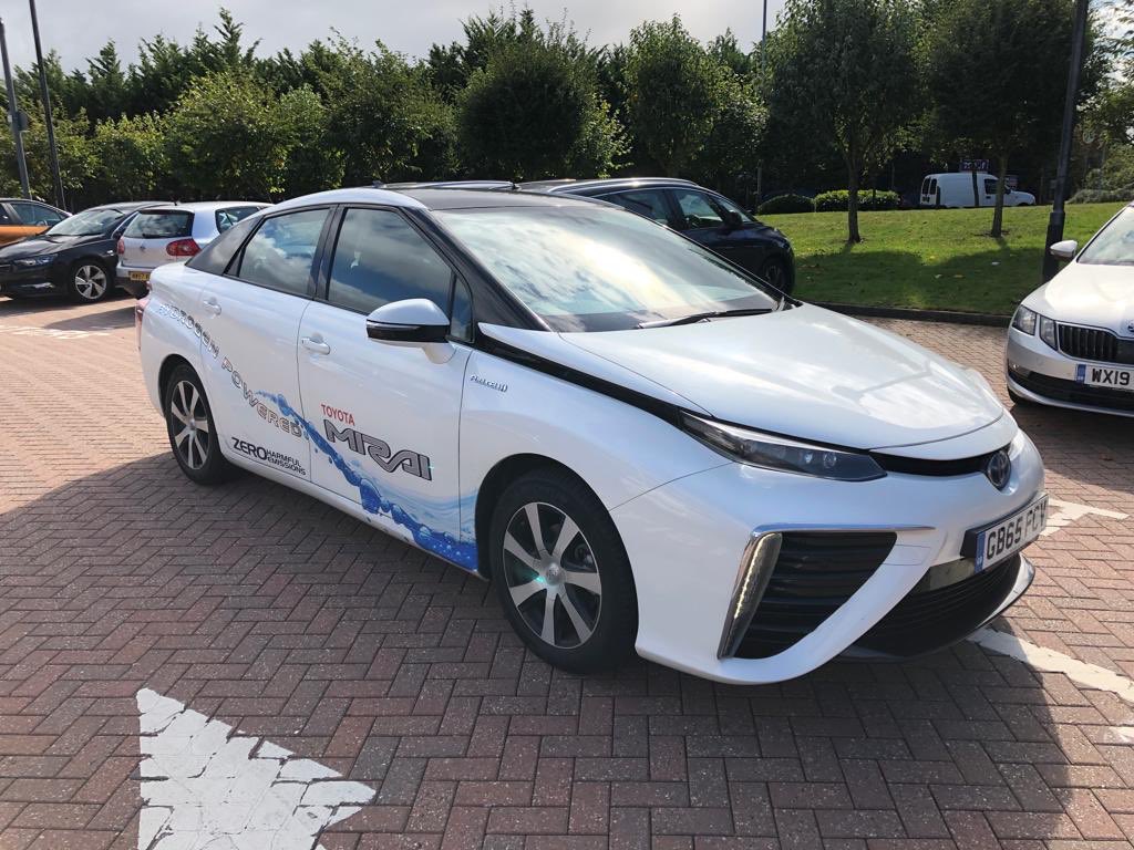 cleanfuelschris's tweet photo. I was lucky enough to get behind the wheel of a #Hydrogen powered @ToyotaMotorCorp Mirai yesterday. It was refined, relaxing and a surprisingly normal driving experience. The future, no doubt. https://t.co/m5vcZvfMe7