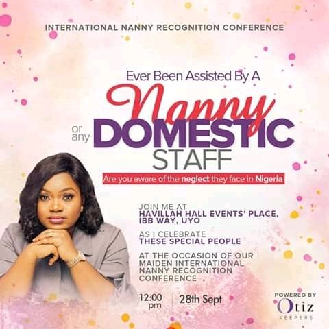 Ediomoinemesit's tweet photo. Join Otiz Keepers commemorate Int'l Nanny Recognition Week tomorrow, 28th September, 2019 in Uyo, Akwa Ibom State, Nigeria.

Our Nannies deserve appreciation. 
Don't miss out!

#NNRW
#iNNRW
#NNRW19
#iNNRW19
#interNNRRW
#celebratenannies
#nannylife
#OtiziNNRW https://t.co/0MfD1tBznd