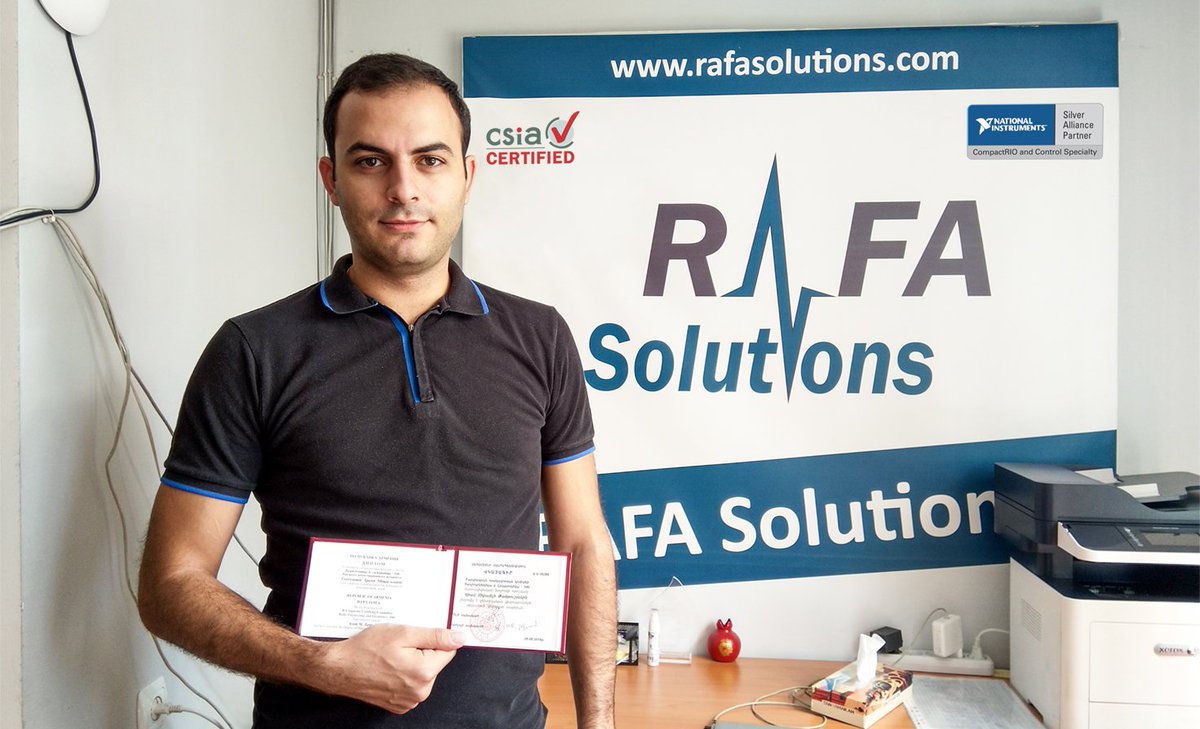 Congrats to our #SystemsEngineer Aram Tantushyan for gaining a Ph.D. degree in #Engineering!