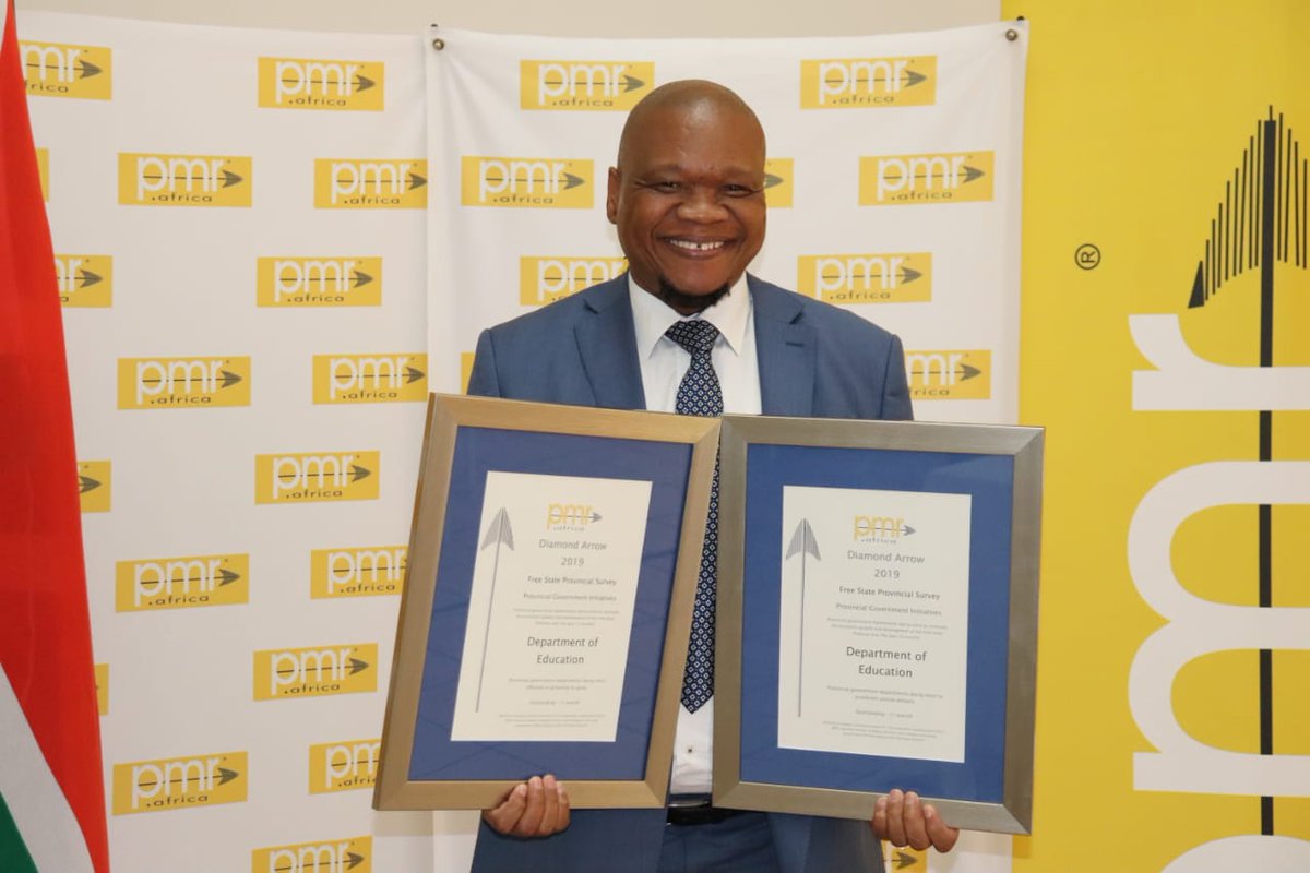 MECTateMakgoe's tweet image. Once again, Free State Department of Education won the Diamond Arrow Award from PMR Africa for being the most effective provincial department to stimulate economic growth and development over the past 12 months.#QualityEducationForAll #PMRAwards @CAPSRadioSA @DBE_SA @KST_DWSD