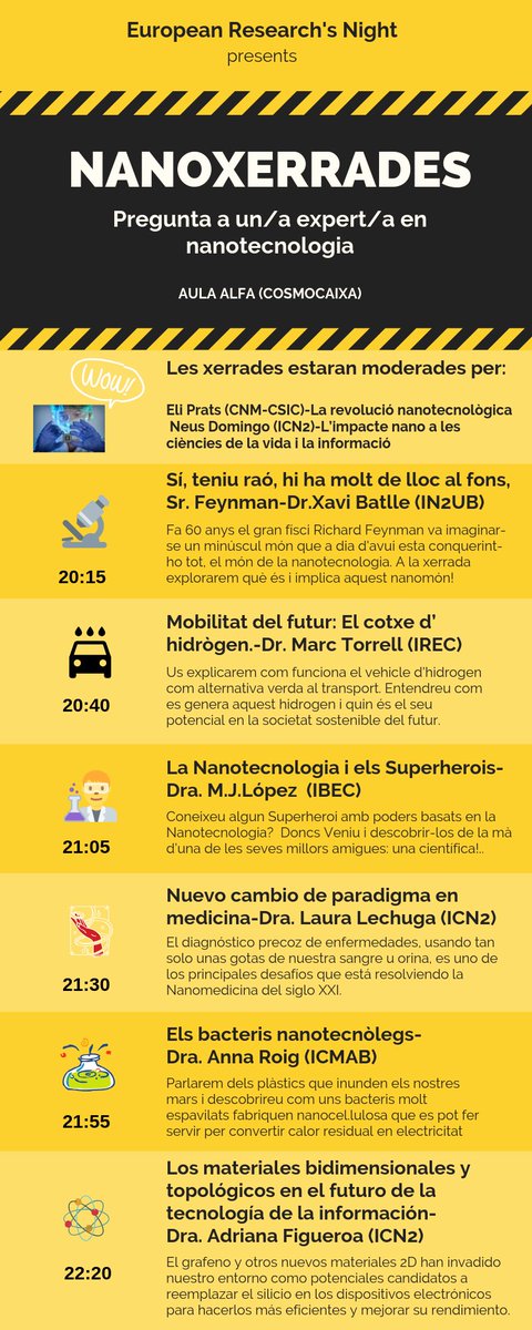 aifigueroa84's tweet image. Join us tonight at the #ResearchersNight in @CosmoCaixa! We’ll be sharing the fascinating science we do @icn2nano @EstimaMscaIF @FET_EU_TOCHA #FutureTechWeek buscaciencia.cat/esdeveniments/…