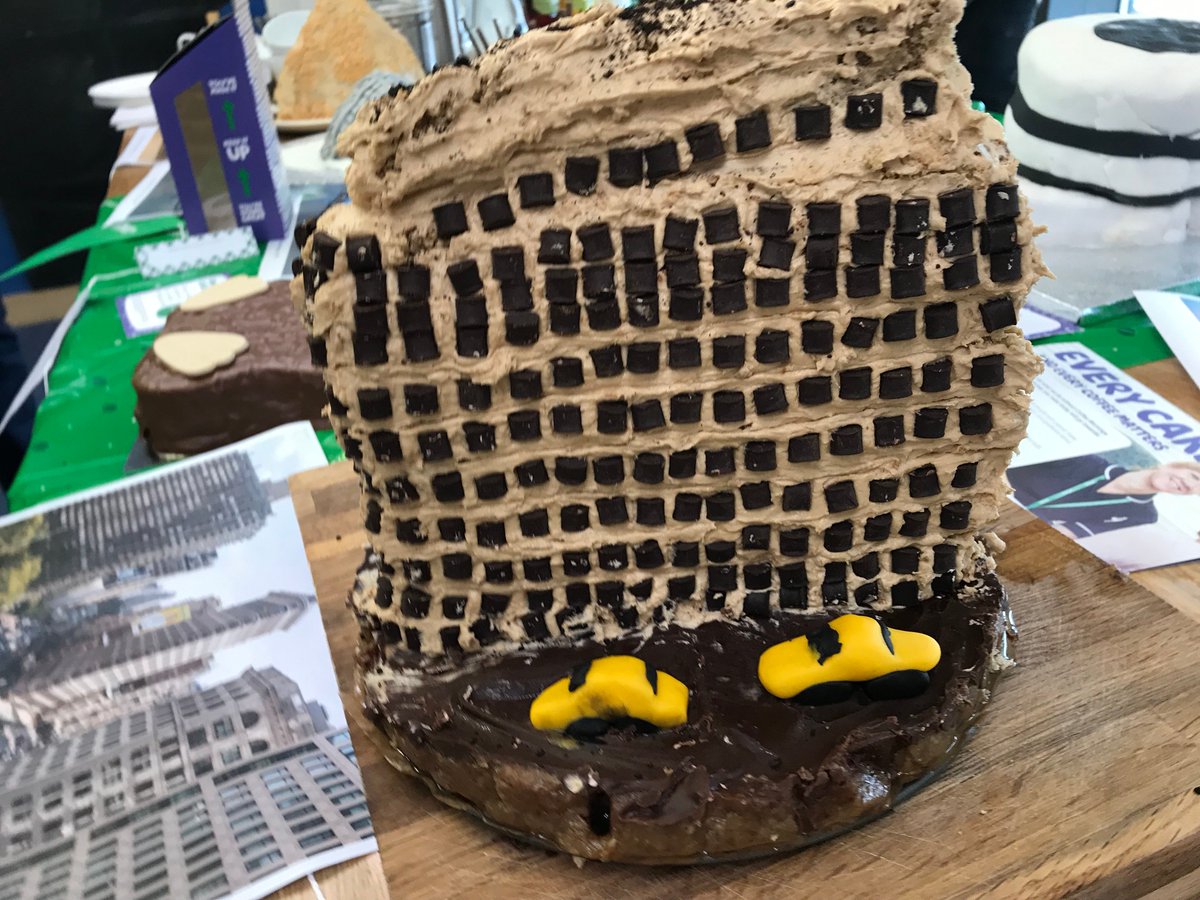 LK2_Group's tweet photo. #GNF we are pleased to say that yesterday's Architectural Bake Off raised £150 for @macmillancancer and the winner was.......*drum roll*........ @Adam_LK2 for his depiction of the Flat Iron in New York! #worldsbiggestcoffeemorning #Architecture #bakeoff https://t.co/fyW5sSPI2M