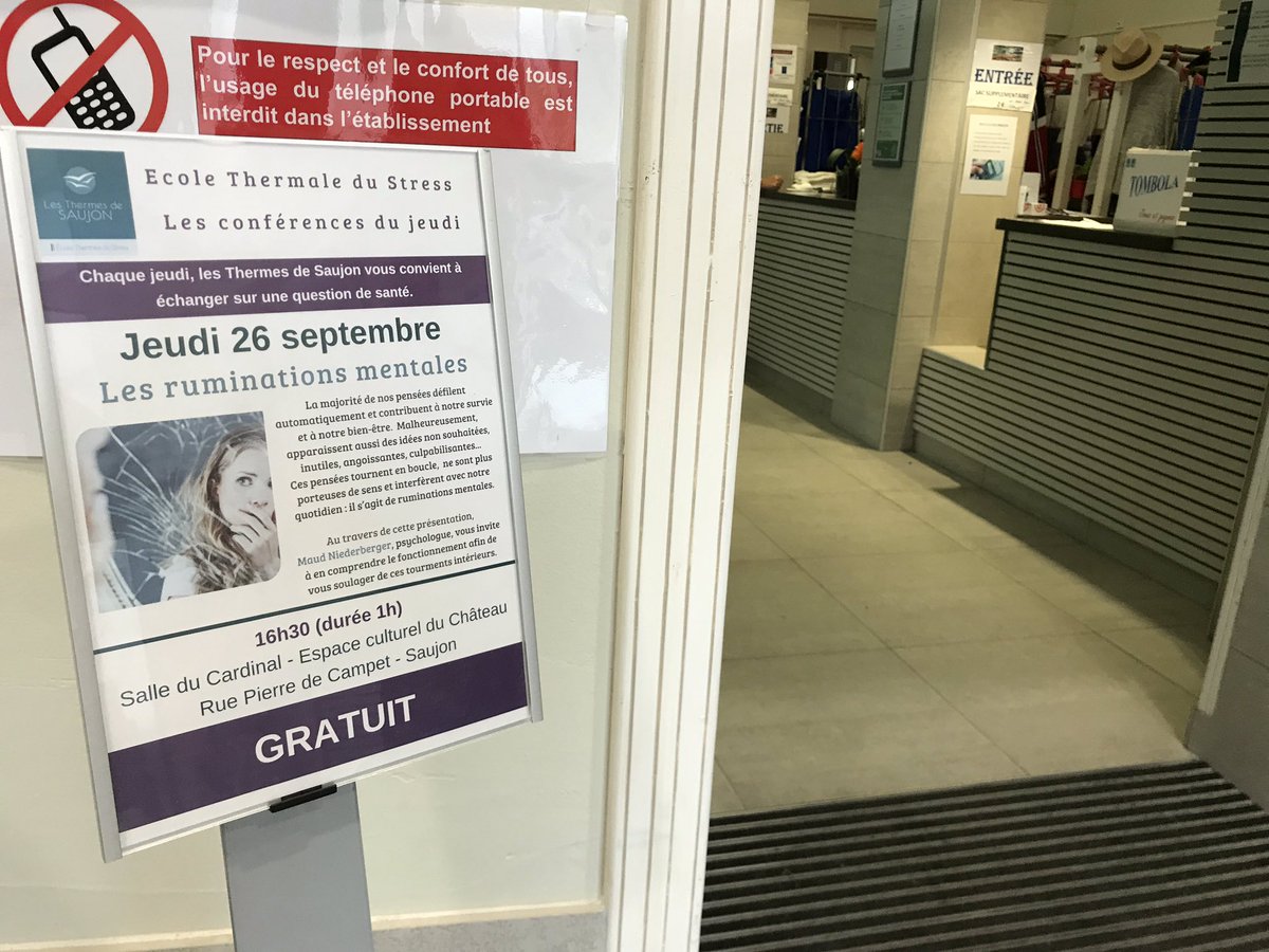 Agnes_Duperrin's tweet image. Ouverture des 8e journées #psychiatriques de #Saujon sur anxiété et lâcher prise : tout un programme ! Avec Drs Maurice Corcos, Olivier Dubois, Patrick Lemoine et Boris Cyrulnik @thermesdesaujon @NotreTemps @FPsychiatrie @cerveauetpsycho @Psychologies_