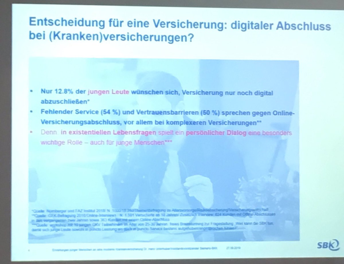 bkkyoungtalents's tweet photo. Will die junge Generation überhaupt auch (Kranken)Versicherungen nur noch digital abschließen🧐❓ ❌ @unterhuber stellt verschiedene Untersuchungen zu den Erwartungen junger Menschen vor. @Siemens_BKK @EGKMUC #EGKM19 #wirgestaltenmit #nextgeneration https://t.co/1Lw7Fd41ik