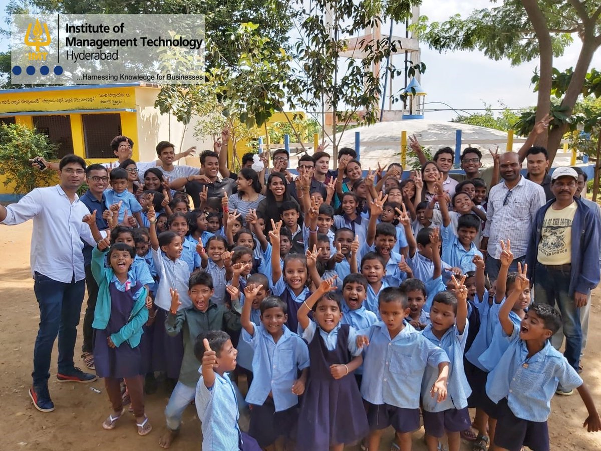 imthyd's tweet photo. On 25th September 2019, #Pahel, the CSR club of IMT Hyderabad, conducted a school drive - '#Aashayein'. The team distributed educational and #sports equipments to #school children. Overall it was a great experience interacting with the enthusiastic kids.

#Imthyd #learning #smile https://t.co/qzub98WRFI
