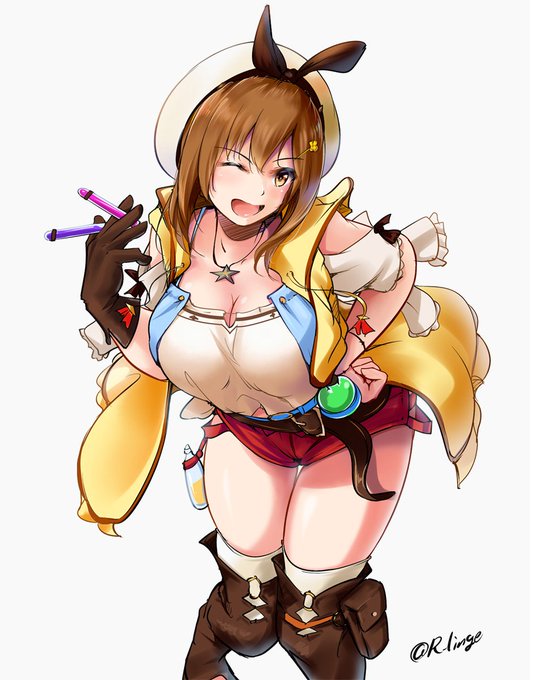 「このふとももで錬金術は...」でおなじみのライザちゃん😆 #ライザのアトリエ 