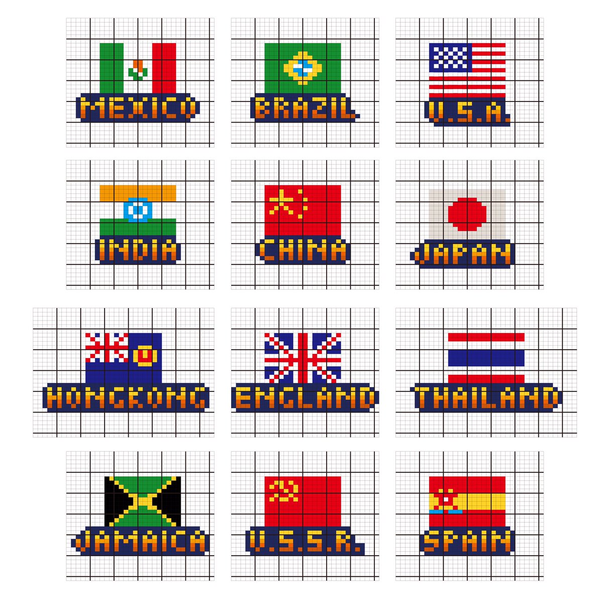 すてっち ぬぅ こ これはスト の国旗ではっ ヒューン ユーエスエーー 脳内再生されます 糸の色合いがふんわり系で可愛い国旗が出来上がってるね