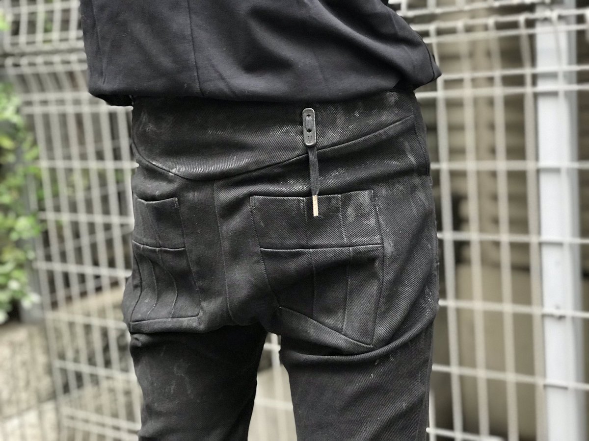 BORIS BIDJAN SABERI コーティングバナナデニムパンツ-