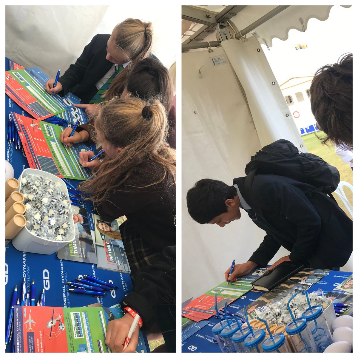 gduknews's tweet photo. We're back at the Royal Military Academy #Sandhurst, for day two of the #STEM careers event. Visit our stand to win some prizes by completing our #STEM activity sheet. @RMASandhurst @BritishArmy
#RMAS #RMASstem19 https://t.co/832n90CA4v