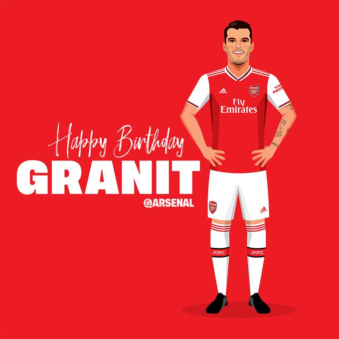 Happy Birthday to our new Captain... Granit Xhaka.   