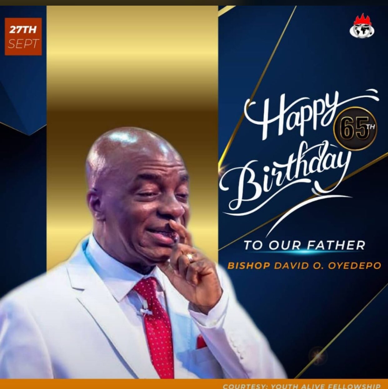 Happy birthday To bishop David Oyedepo ..God bless your new age our father in the lord 