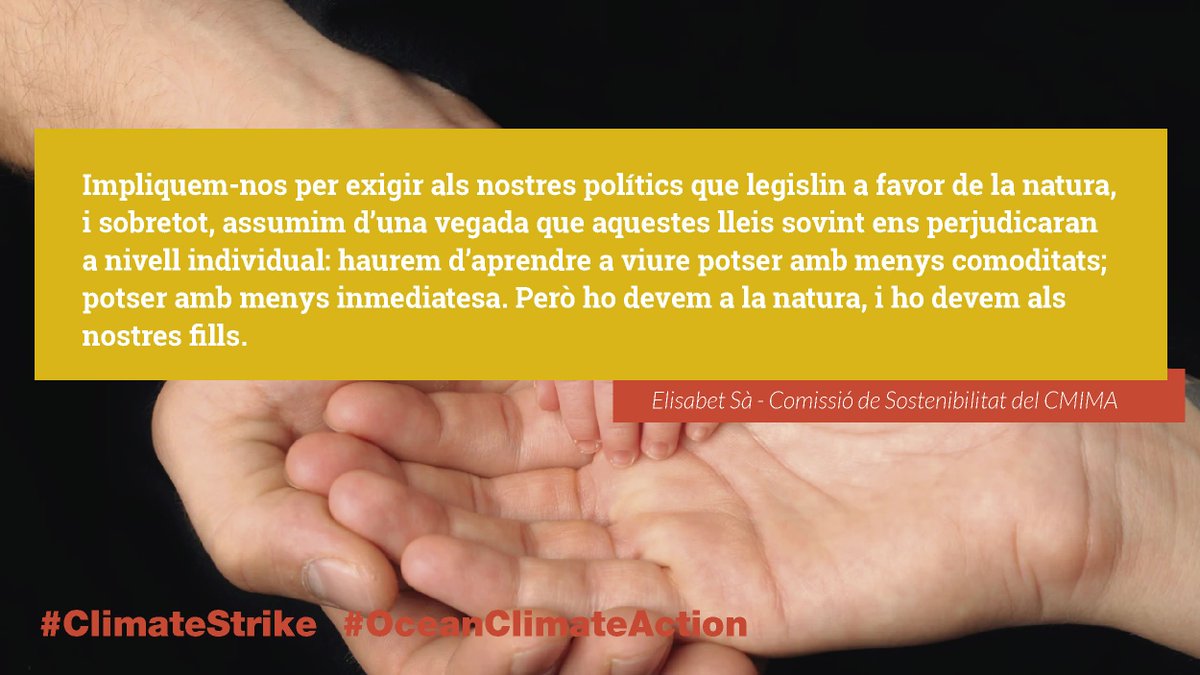 ICMCSIC's tweet photo. La #EmergenciaClimatica necessita accions des de tots el col·lectius, individuals i globals. Compartim el missatge de la comissió de sostenibilitat del CMIMA: 

#ClimateStrike #OceanClimateAction #ClimateAction https://t.co/6NAdXXp4zr