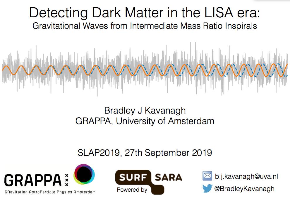 BradleyKavanagh's tweet photo. And I've just finished my talk at #PALS2019, talking about some (preliminary) work on detecting #DarkMatter with #GravitationalWaves: https://t.co/zHaIU9wD6Y https://t.co/XzpuIDIiZX