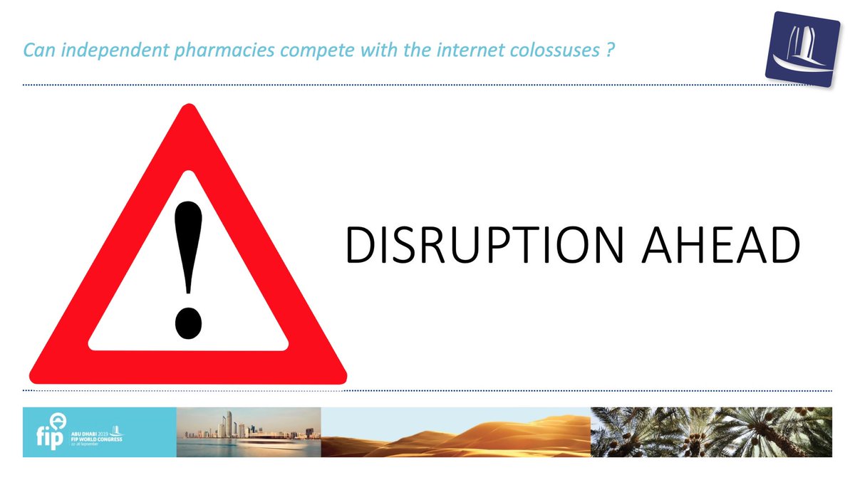 BeekMichel's tweet photo. During #WorldPharmacistDay I had the privilege to talk on the #FIP0219 stage about "can independent #pharmacies compete with the #internet colossuses?" 

#Pharmacists believe they can. 
#Patients don't agree. 

This is #disruption waiting to happen. 

See https://t.co/Wy70u2iCr8 https://t.co/FkJofLfkYR